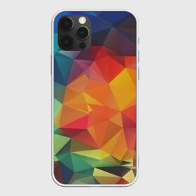 Чехол для iPhone 12 Pro Max с принтом Цветные полигоны в Тюмени, Силикон |  | абстракция | бумага | геометрия | грани | изгиб | линии | оптические | полигоны | полосы | постель | розовый | сочетания | текстура | треугольники