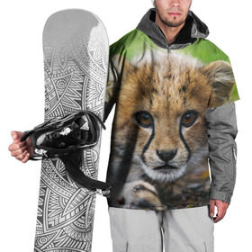 Накидка на куртку 3D с принтом Котёнок гепарда в Тюмени, 100% полиэстер |  | Тематика изображения на принте: гепард | дикая кошка | котёнок | кошка | лев | природа | тигр | хищник | ягуар