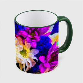 Кружка 3D с принтом Райские цветы в Тюмени, керамика | ёмкость 330 мл | color | колорит | лепестки | цвет | цветок | цветочки | цветы
