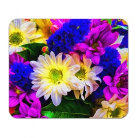 Коврик прямоугольный с принтом Райские цветы в Тюмени, натуральный каучук | размер 230 х 185 мм; запечатка лицевой стороны | color | колорит | лепестки | цвет | цветок | цветочки | цветы
