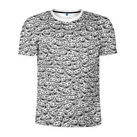 Мужская футболка 3D спортивная с принтом Мегатролль в Тюмени, 100% полиэстер с улучшенными характеристиками | приталенный силуэт, круглая горловина, широкие плечи, сужается к линии бедра | Тематика изображения на принте: face | troll | trollface | интернет | лицо | мем | тролль