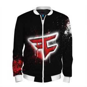 Мужской бомбер 3D с принтом cs:go - Faze clan (Black collection) в Тюмени, 100% полиэстер | застегивается на молнию, по бокам два кармана без застежек, по низу бомбера и на воротнике - эластичная резинка | black | clan | csgo | faze | ксго | фейз