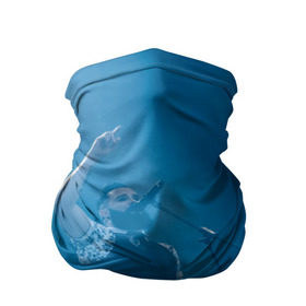 Бандана-труба 3D с принтом Blue в Тюмени, 100% полиэстер, ткань с особыми свойствами — Activecool | плотность 150‒180 г/м2; хорошо тянется, но сохраняет форму | Тематика изображения на принте: skillet