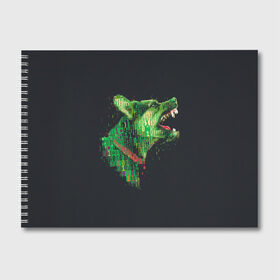 Альбом для рисования с принтом Hacker dog в Тюмени, 100% бумага
 | матовая бумага, плотность 200 мг. | Тематика изображения на принте: art | dog | hacker | symbols