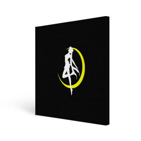 Холст квадратный с принтом Сейлор Мун в Тюмени, 100% ПВХ |  | Тематика изображения на принте: logo | moon | девушка | детство | желтый | луна | мультик | мультики | черный