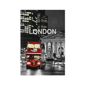 Обложка для паспорта матовая кожа с принтом Улицы Лондона в Тюмени, натуральная матовая кожа | размер 19,3 х 13,7 см; прозрачные пластиковые крепления | Тематика изображения на принте: bus | city | england | evening | lights | london | night | street | two storey | united kingdom | автобус | англия | великобритания | вечер | город | двухэтажный | лондон | ночь | огни | улица