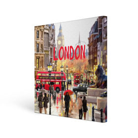 Холст квадратный с принтом Улицы Лондона в Тюмени, 100% ПВХ |  | Тематика изображения на принте: england | london | united kingdom | англия | великобритания | город | лондон