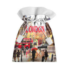 Подарочный 3D мешок с принтом Улицы Лондона в Тюмени, 100% полиэстер | Размер: 29*39 см | Тематика изображения на принте: england | london | united kingdom | англия | великобритания | город | лондон