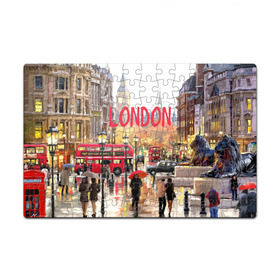 Пазл магнитный 126 элементов с принтом Улицы Лондона в Тюмени, полимерный материал с магнитным слоем | 126 деталей, размер изделия —  180*270 мм | england | london | united kingdom | англия | великобритания | город | лондон