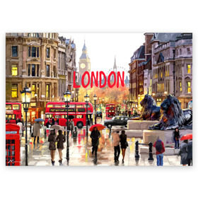 Поздравительная открытка с принтом Улицы Лондона в Тюмени, 100% бумага | плотность бумаги 280 г/м2, матовая, на обратной стороне линовка и место для марки
 | england | london | united kingdom | англия | великобритания | город | лондон