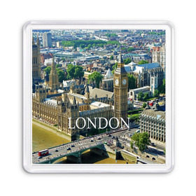 Магнит 55*55 с принтом Улицы Лондона в Тюмени, Пластик | Размер: 65*65 мм; Размер печати: 55*55 мм | city | england | london | united kingdom | англия | великобритания | город | лондон