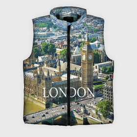 Мужской жилет утепленный 3D с принтом Улицы Лондона в Тюмени,  |  | city | england | london | united kingdom | англия | великобритания | город | лондон