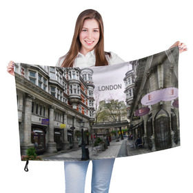Флаг 3D с принтом Улицы Лондона в Тюмени, 100% полиэстер | плотность ткани — 95 г/м2, размер — 67 х 109 см. Принт наносится с одной стороны | boulevard | city | england | london | street | united kingdom | англия | бульвар | великобритания | город | лондон | улица