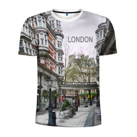 Мужская футболка 3D спортивная с принтом Улицы Лондона в Тюмени, 100% полиэстер с улучшенными характеристиками | приталенный силуэт, круглая горловина, широкие плечи, сужается к линии бедра | Тематика изображения на принте: boulevard | city | england | london | street | united kingdom | англия | бульвар | великобритания | город | лондон | улица