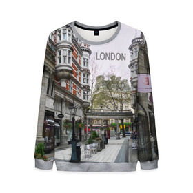 Мужской свитшот 3D с принтом Улицы Лондона в Тюмени, 100% полиэстер с мягким внутренним слоем | круглый вырез горловины, мягкая резинка на манжетах и поясе, свободная посадка по фигуре | Тематика изображения на принте: boulevard | city | england | london | street | united kingdom | англия | бульвар | великобритания | город | лондон | улица