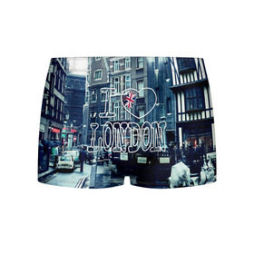 Мужские трусы 3D с принтом Улицы Лондона в Тюмени, 50% хлопок, 50% полиэстер | классическая посадка, на поясе мягкая тканевая резинка | city | england | flag | heart | i | london | love | street | united kingdom | англия | великобритания | город | лондон | люблю | сердце | улица | флаг | я