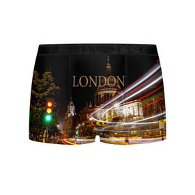 Мужские трусы 3D с принтом Улицы Лондона в Тюмени, 50% хлопок, 50% полиэстер | классическая посадка, на поясе мягкая тканевая резинка | city | england | lights | london | night | street | united kingdom | англия | великобритания | город | лондон | ночь | огни | улица