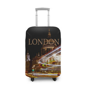 Чехол для чемодана 3D с принтом Улицы Лондона в Тюмени, 86% полиэфир, 14% спандекс | двустороннее нанесение принта, прорези для ручек и колес | city | england | lights | london | night | street | united kingdom | англия | великобритания | город | лондон | ночь | огни | улица