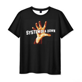 Мужская футболка 3D с принтом System of a down в Тюмени, 100% полиэфир | прямой крой, круглый вырез горловины, длина до линии бедер | soad | system of a down