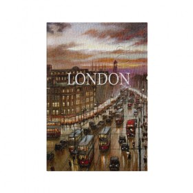 Обложка для паспорта матовая кожа с принтом Улицы Лондона в Тюмени, натуральная матовая кожа | размер 19,3 х 13,7 см; прозрачные пластиковые крепления | Тематика изображения на принте: city | england | london | united kingdom | англия | великобритания | город | лондон | ночь | огни | улица