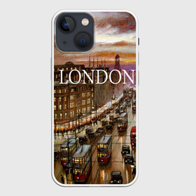 Чехол для iPhone 13 mini с принтом Улицы Лондона в Тюмени,  |  | city | england | london | united kingdom | англия | великобритания | город | лондон | ночь | огни | улица