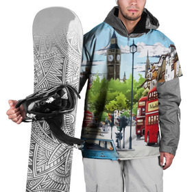 Накидка на куртку 3D с принтом Улицы Лондона в Тюмени, 100% полиэстер |  | Тематика изображения на принте: city | england | london | united kingdom | англия | великобритания | город | лондон