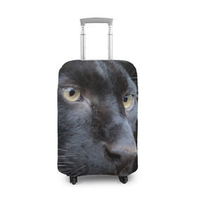 Чехол для чемодана 3D с принтом Черная пантера в Тюмени, 86% полиэфир, 14% спандекс | двустороннее нанесение принта, прорези для ручек и колес | животные | кис | киска | кот | котенок | котик | кошечка | кошка | пантера | рысь | тигр | хищник