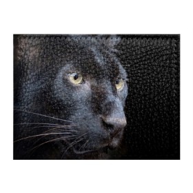Обложка для студенческого билета с принтом Черная пантера в Тюмени, натуральная кожа | Размер: 11*8 см; Печать на всей внешней стороне | Тематика изображения на принте: животные | кис | киска | кот | котенок | котик | кошечка | кошка | пантера | рысь | тигр | хищник