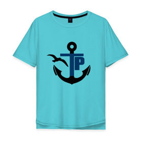 Мужская футболка хлопок Oversize с принтом Типичный речник в Тюмени, 100% хлопок | свободный крой, круглый ворот, “спинка” длиннее передней части | Тематика изображения на принте: вмф | моряк | речник | флот