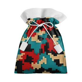 Подарочный 3D мешок с принтом Camouflage в Тюмени, 100% полиэстер | Размер: 29*39 см | Тематика изображения на принте: камуфляж | пиксельный | разноцветный