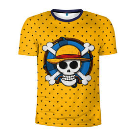 Мужская футболка 3D спортивная с принтом One Pirate в Тюмени, 100% полиэстер с улучшенными характеристиками | приталенный силуэт, круглая горловина, широкие плечи, сужается к линии бедра | bone | jack | luffy | ocean | one piece | pirate | sea | skull | treasure | большой куш | брук | джек | клад | луффи | море | нами | океан | пират | робин | санджи | сокровище | флаг | франки | череп