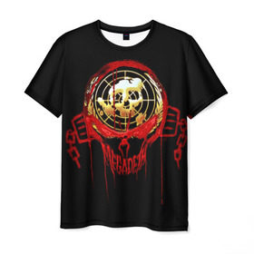 Мужская футболка 3D с принтом Megadeth #6 в Тюмени, 100% полиэфир | прямой крой, круглый вырез горловины, длина до линии бедер | dave | megadeth | metal rock | mustaine | rattlehead | thrash | vic | дейв | мастейн | мегадет | метал | рок | треш