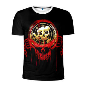 Мужская футболка 3D спортивная с принтом Megadeth #6 в Тюмени, 100% полиэстер с улучшенными характеристиками | приталенный силуэт, круглая горловина, широкие плечи, сужается к линии бедра | dave | megadeth | metal rock | mustaine | rattlehead | thrash | vic | дейв | мастейн | мегадет | метал | рок | треш