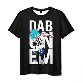 Мужская футболка 3D с принтом Super God Dab в Тюмени, 100% полиэфир | прямой крой, круглый вырез горловины, длина до линии бедер | anime | dragon ball | god | saiyan | драгонболл | дракон | жемчуг