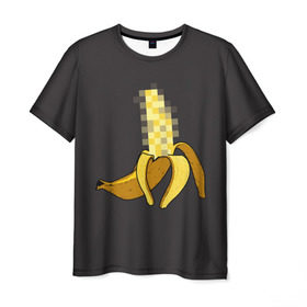 Мужская футболка 3D с принтом XXX Banana в Тюмени, 100% полиэфир | прямой крой, круглый вырез горловины, длина до линии бедер | Тематика изображения на принте: banana | erotic | food | fruit | funny | hipster | xxx | банан | еда | прикол | фрукт | хипстер