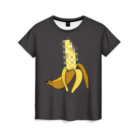 Женская футболка 3D с принтом XXX Banana в Тюмени, 100% полиэфир ( синтетическое хлопкоподобное полотно) | прямой крой, круглый вырез горловины, длина до линии бедер | banana | erotic | food | fruit | funny | hipster | xxx | банан | еда | прикол | фрукт | хипстер