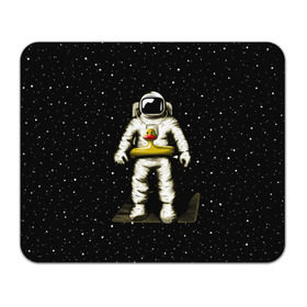Коврик прямоугольный с принтом Космонавт с уточкой в Тюмени, натуральный каучук | размер 230 х 185 мм; запечатка лицевой стороны | астронавт | ванна | галактика | звезды | космонавт | планета | утка | уточка