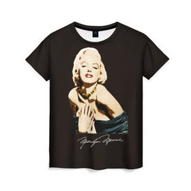 Женская футболка 3D с принтом Мэрилин Монро в Тюмени, 100% полиэфир ( синтетическое хлопкоподобное полотно) | прямой крой, круглый вырез горловины, длина до линии бедер | актриса | голливуд | джазе | кино | мерилин | монро | мэрилин | о.м.с.к. | погорячее