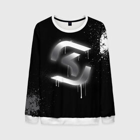 Мужской свитшот 3D с принтом cs:go - SK Gaming (Black collection) в Тюмени, 100% полиэстер с мягким внутренним слоем | круглый вырез горловины, мягкая резинка на манжетах и поясе, свободная посадка по фигуре | cs | csgo | sk | го | кс | ск