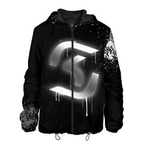 Мужская куртка 3D с принтом cs:go - SK Gaming (Black collection) в Тюмени, ткань верха — 100% полиэстер, подклад — флис | прямой крой, подол и капюшон оформлены резинкой с фиксаторами, два кармана без застежек по бокам, один большой потайной карман на груди. Карман на груди застегивается на липучку | Тематика изображения на принте: cs | csgo | sk | го | кс | ск