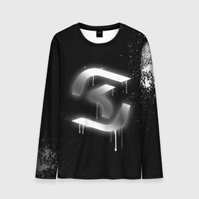 Мужской лонгслив 3D с принтом cs:go - SK Gaming (Black collection) в Тюмени, 100% полиэстер | длинные рукава, круглый вырез горловины, полуприлегающий силуэт | Тематика изображения на принте: cs | csgo | sk | го | кс | ск