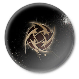 Значок с принтом cs:go - NiP (Black collection) в Тюмени,  металл | круглая форма, металлическая застежка в виде булавки | cs | csgo | nip | го | кс | нип