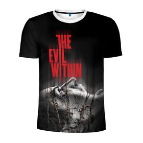 Мужская футболка 3D спортивная с принтом The Evil Within в Тюмени, 100% полиэстер с улучшенными характеристиками | приталенный силуэт, круглая горловина, широкие плечи, сужается к линии бедра | evil | horror | зло | ужас | хоррор