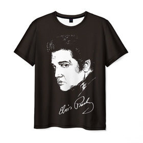 Мужская футболка 3D с принтом Элвис Пресли в Тюмени, 100% полиэфир | прямой крой, круглый вырез горловины, длина до линии бедер | америка | король | музыка | о.м.с.к. | поп | пресли | ретро | рок | элвис