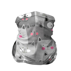 Бандана-труба 3D с принтом Котейки 2 в Тюмени, 100% полиэстер, ткань с особыми свойствами — Activecool | плотность 150‒180 г/м2; хорошо тянется, но сохраняет форму | котейки | коты | кошки