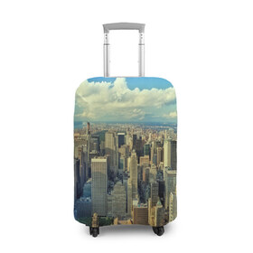 Чехол для чемодана 3D с принтом New York в Тюмени, 86% полиэфир, 14% спандекс | двустороннее нанесение принта, прорези для ручек и колес | город | пейзаж