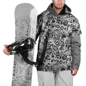 Накидка на куртку 3D с принтом Стикербомбинг в Тюмени, 100% полиэстер |  | Тематика изображения на принте: граффити | скейт | хипстер