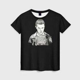 Женская футболка 3D с принтом Очень странные дела в Тюмени, 100% полиэфир ( синтетическое хлопкоподобное полотно) | прямой крой, круглый вырез горловины, длина до линии бедер | eleven | stranger things