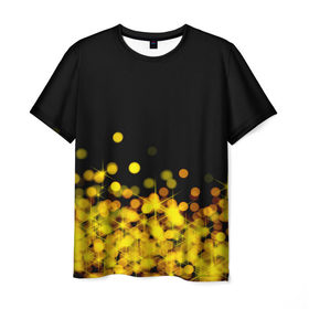 Мужская футболка 3D с принтом Мерцающий блеск в Тюмени, 100% полиэфир | прямой крой, круглый вырез горловины, длина до линии бедер | color | colour | glim | glow | light | lights | shine | society | world | блеск | великолепие | глянец | лоск | свет | сияние | солнечный свет