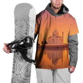 Накидка на куртку 3D с принтом Taj Mahal в Тюмени, 100% полиэстер |  | Тематика изображения на принте: город | пейзаж | тадж махал